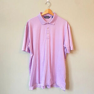 Polo Golf Ralph Lauren Men's Large Short Sleeve Performance Lavender Polo Shirt